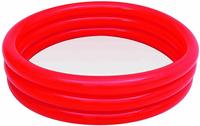 Bestway Planschbecken Kinderpool Pool 3-Ring Embossing (183 x 183 x 33 cm (Rot))