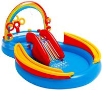 INTEX Aufblasbarer Pool Rainbow Ring Play Center 297x193x135cm 57453NP