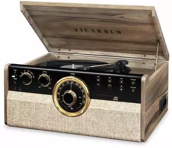 Victrola Empire Farmhouse Walnut