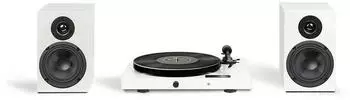 Pro-Ject Juke Box E1 + Speaker Box 5 E Hochglanz Weiss