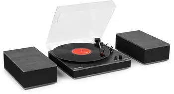 Audizio Tupelo Plattenspieler Bluetooth 120W, 33/45/78 RPM, schwarz (101.524)