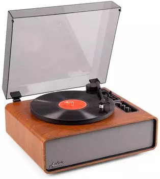 Audizio Laredo Plattenspieler 160W Bluetooth, HiFi, Dunkelholz (101.535)