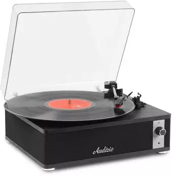 Audizio Irvine Vinyl-Plattenspieler Bluetooth, eingebaute Lautsprecher, 33/45/78 RPM (T101.530)