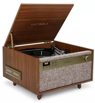 Victrola Century 6-in-1 Wood Record Player Walnuss