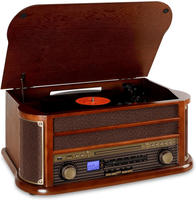 Auna Belle Epoque 1908 Retro-Microanlage USB CD MP3 Vinyl Holzgeh&auml;use,
