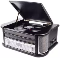 DENVER MRD-51BLACK, DENVER MRD-51 - Retro music system - LP - CD - FM - DAB - Black