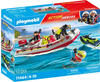 Playmobil® Konstruktions-Spielset »Feuerwehrboot mit Aqua Scooter (71464), Action