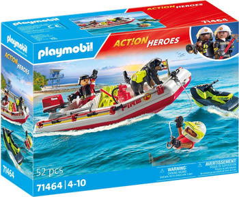 Playmobil Action Feuerwehrboot mit Aqua Scooter (71464)
