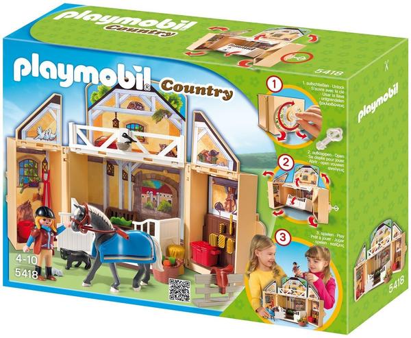 Playmobil Country - Aufklapp-Spiel-Box Reitstall (5418)