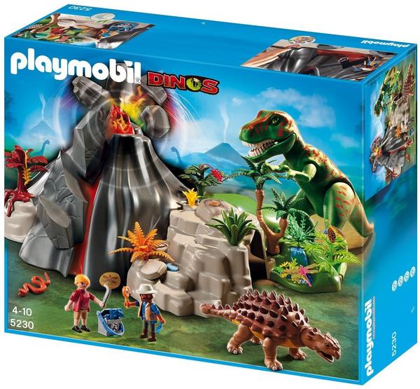 Playmobil Dinos T-Rex und Saichania beim Vulkan (5230)