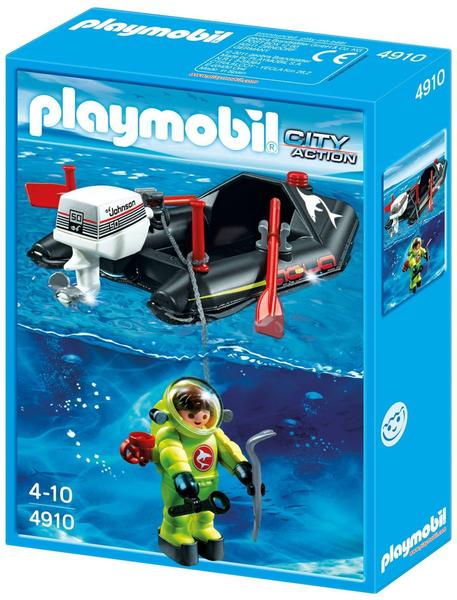 Playmobil Kleinboot mit Tiefseetaucher (4910)