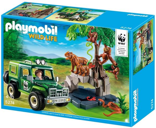 Playmobil Wild Life - WWF-Geländewagen bei Tigern und Orang-Utans (5274)