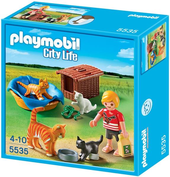 Playmobil City Life - Katzenfamilie mit Körbchen (5535)