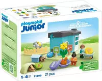 playmobil Spielset JUNIOR 71690, ab 1 Jahr, Tierpension mit Futterspender, 21 Teile