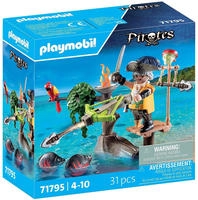 Playmobil Konstruktions-Spielset "Pirat mit Balliste (71795), Playmobil Pirates"