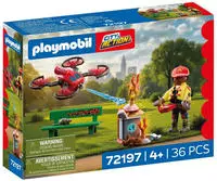 Playmobil Konstruktions-Spielset "Feuerwehr-L&ouml;schdrohne (72197), City Action"...