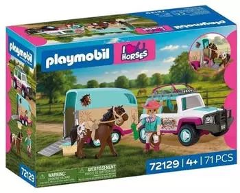 Playmobil Geländewagen mit Pferdeanhänger