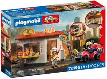 Playmobil Feuerwehr-Quad mit Burger-Bude