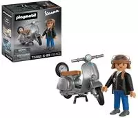 PLAYMOBIL 33872282, Modell PLAYMOBIL 80 Jahre Vespa: Original Style 72282 grau