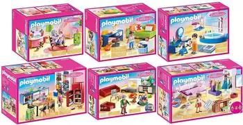 Playmobil Dollhouse 6er Set Alle Zimmer (70206-70211)