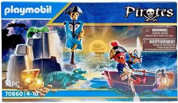 Playmobil Pirate Treasure Hideout Construction Game Blue Kids