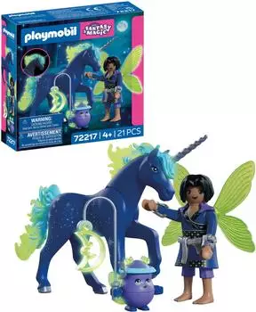 Playmobil | Fantasy & Magic | Unicorn Carriage | Magic Carriage with Fairy Joyling & Elegant Unicorn | For Children Aged 4+ | 72216