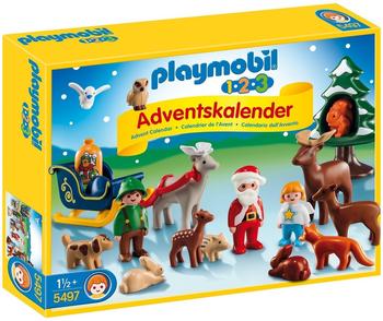 Playmobil 1.2.3 Adventskalender Waldweihnacht (5497)