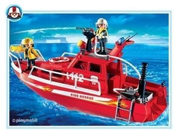 Playmobil Citylife-Rettung Feuerlöschboot mit Pumpe (3128-B)