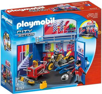 Playmobil City Action - Aufklapp-Spiel-Box "Motorradwerkstatt" (6157)