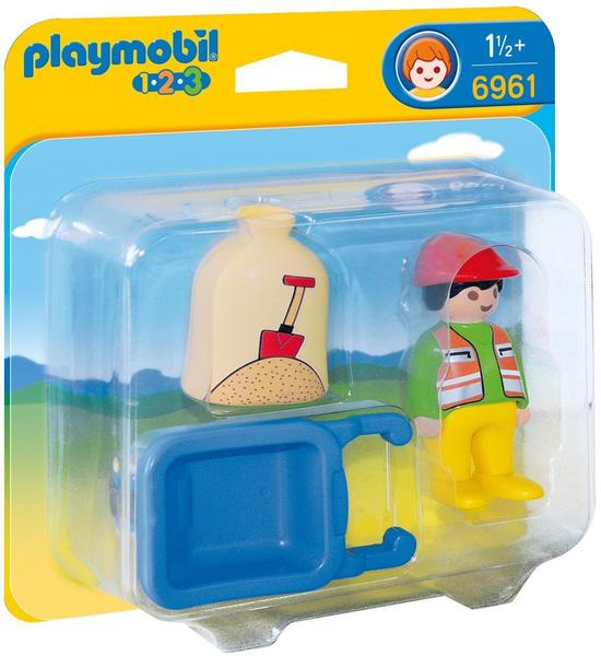 Playmobil Bauarbeiter mit Schubkarre (6961)