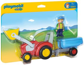 Playmobil 1.2.3 - Traktor mit Anhänger (6964)
