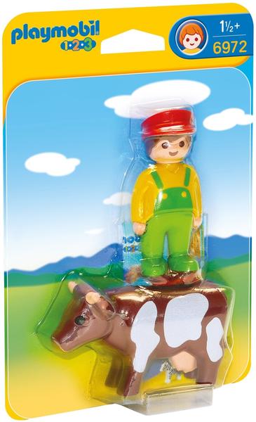 Playmobil 1.2.3 - Bauer mit Kuh (6972)