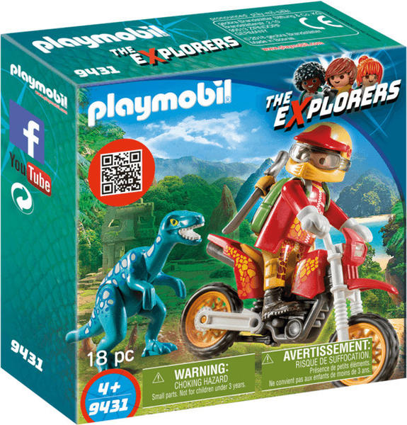 Playmobil The Explorers - Motocross-Bike mit Raptor (9431)