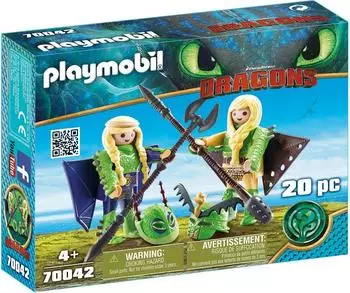 Playmobil Dragons - Raffnuss und Taffnuss mit Fluganzug (70042)