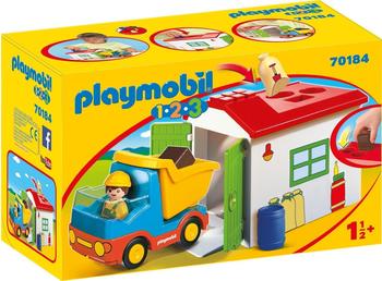 Playmobil 1.2.3 - LKW mit Sortiergarage (70184)