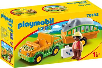 Playmobil 1.2.3. - Zoofahrzeug mit Nashorn (70182)