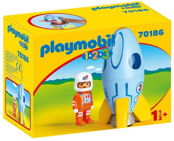 Playmobil 1.2.3 Astronaut mit Rakete (70186)