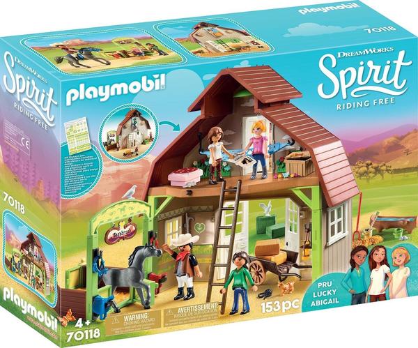 Playmobil Spirit: wild und frei - Stall mit Lucky, Pru & Abigal (70118)