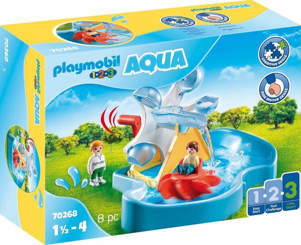 Playmobil 1.2.3 - Aqua Wasserrad mit Karussel (70268)