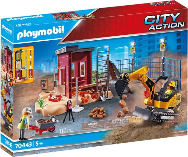 Playmobil City Action Minibagger mit Bauteil 70443