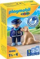 Playmobil 70408, Playmobil 70408 - Polizist mit Hund - 1.2.3