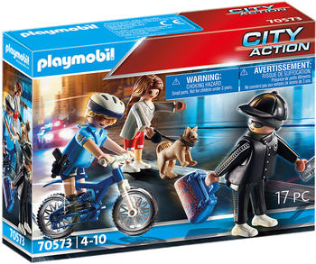 Playmobil City Action - Polizei-Fahrrad: Verfolgung des Taschendiebs (70573)