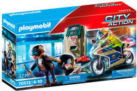 Playmobil Konstruktions-Spielset "Polizei-Motorrad: Verfolgung des Geldr&auml;ubers