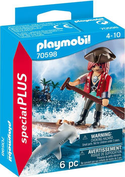 Playmobil Pirat mit Floß und Hammerhai (70598)
