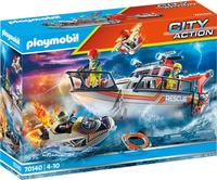PLAYMOBIL 70140, PLAYMOBIL 70140 Seenot: L&ouml;scheinsatz mit Rettungskreuzer