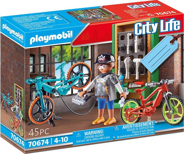 Playmobil City Life Geschenkset E-Bike-Werkstatt 70674