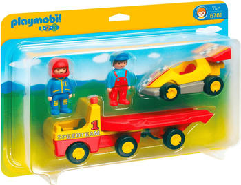 Playmobil 1.2.3 Rennauto mit Transporter (6761)