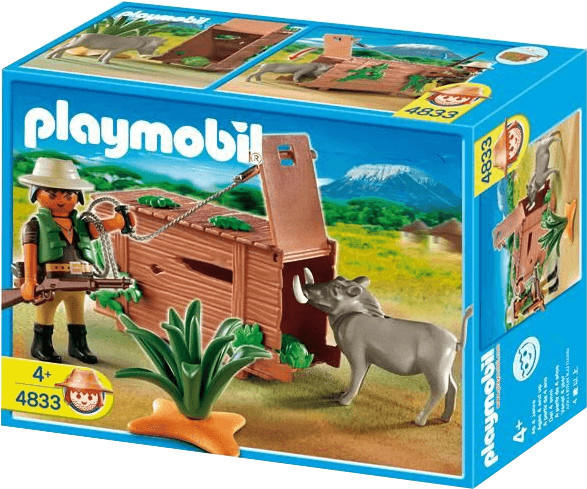 Playmobil Tierwelt Afrikas Wilderer mit Lebendfalle (4833)