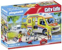 Playmobil Konstruktions-Spielset "Rettungswagen mit Licht und Sound (71202), My...