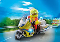 Playmobil Konstruktions-Spielset "Notarzt-Motorrad mit Blinklicht (71205), My City